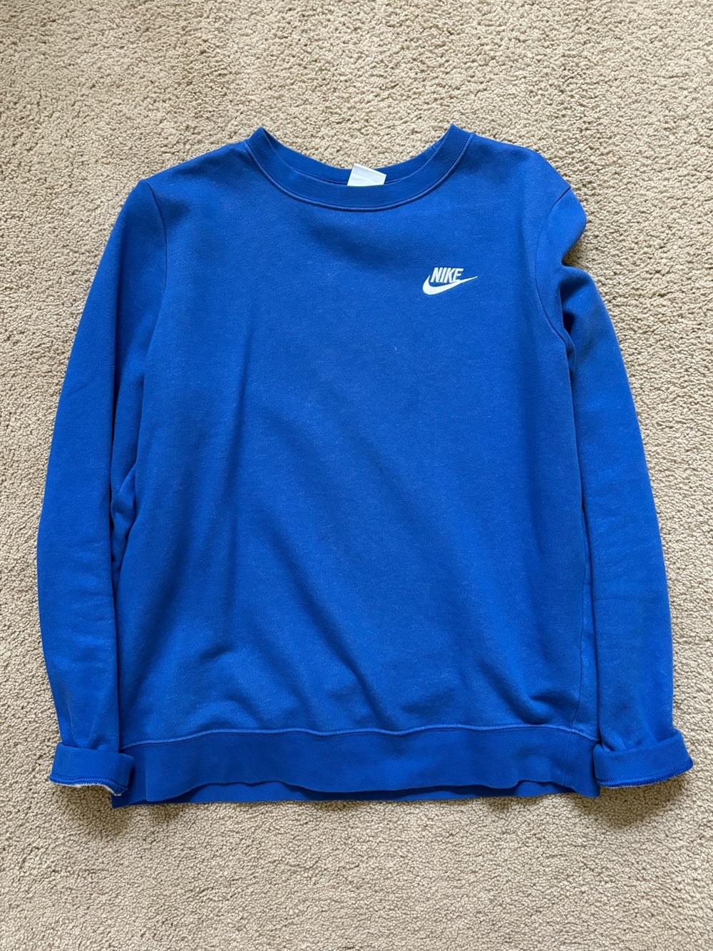 Nike Woman’s Crewneck Sweatshirt - Blue with White Logo